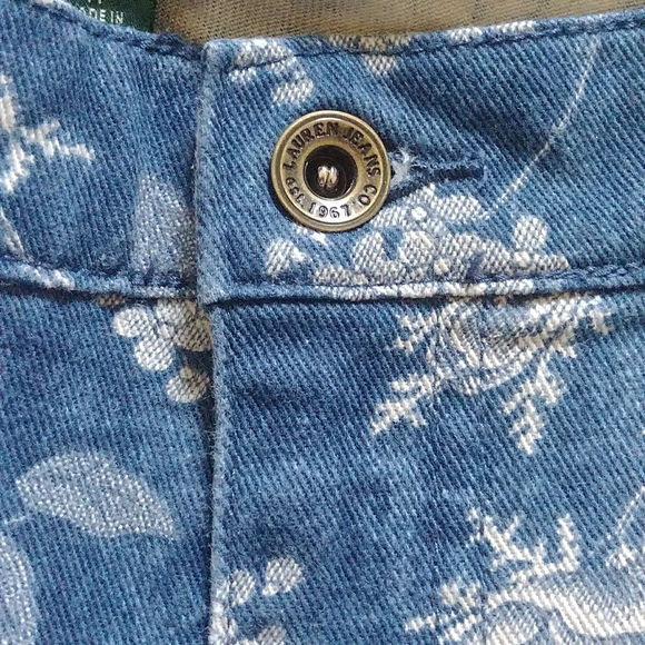 Lauren Jean Company Floral Denim Jeans Pants - Picture 3 of 7